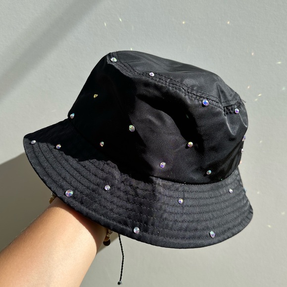 Bucket Hat with Iridescent Gems - Picture 3 of 4